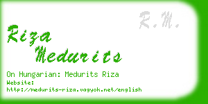 riza medurits business card